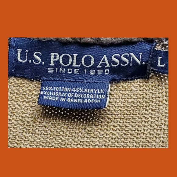 U.S. Polo Assn. Men's Solid Cable 1/4 Zip Sweater - Picture 5 of 5